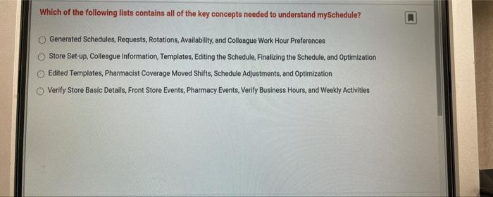 Which of the following lists contains all of the