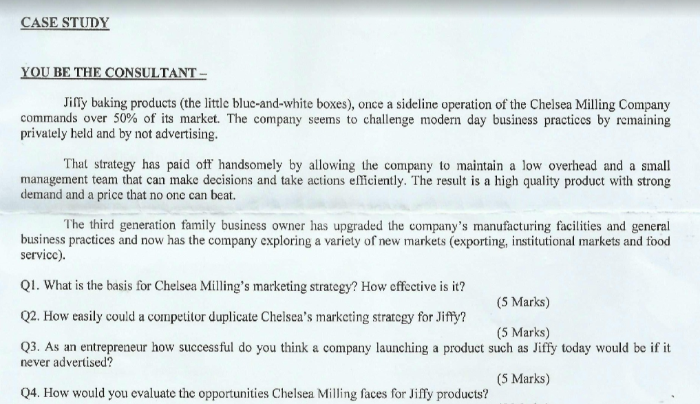 CASE STUDY YOU BE THE CONSULTANT - Jilly baking