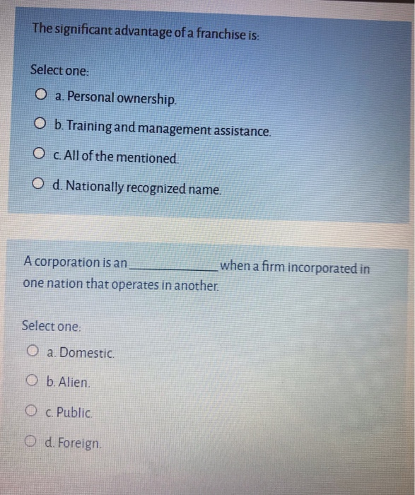 The significant advantage of a franchise is: