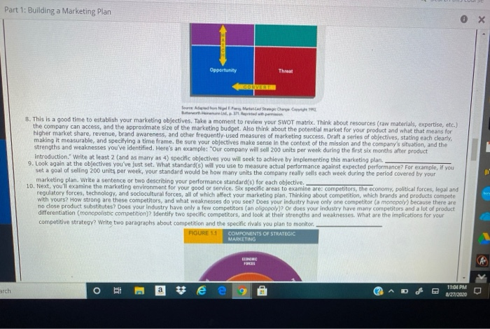 Part 1: Building a Marketing Plan Opportunity