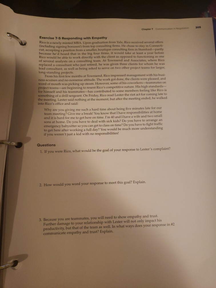 201 Chapter 7 Communication in Negotiation