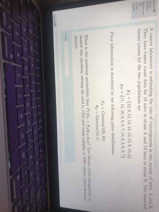 09 red A cancer laboratory is estimating the rate