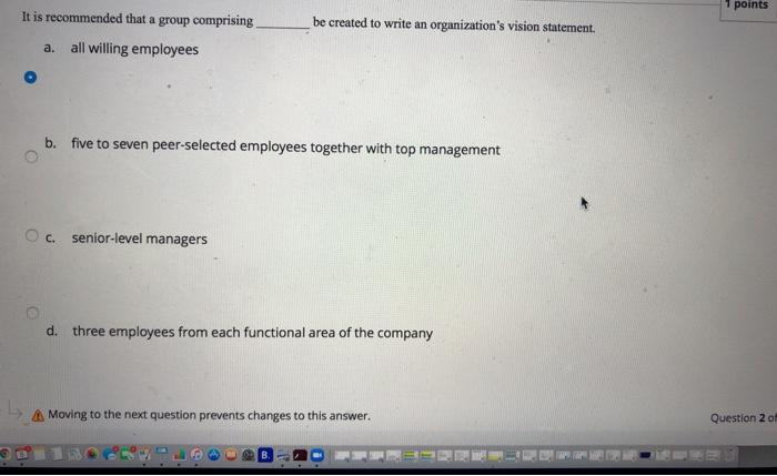 1 points It is recommended that a group