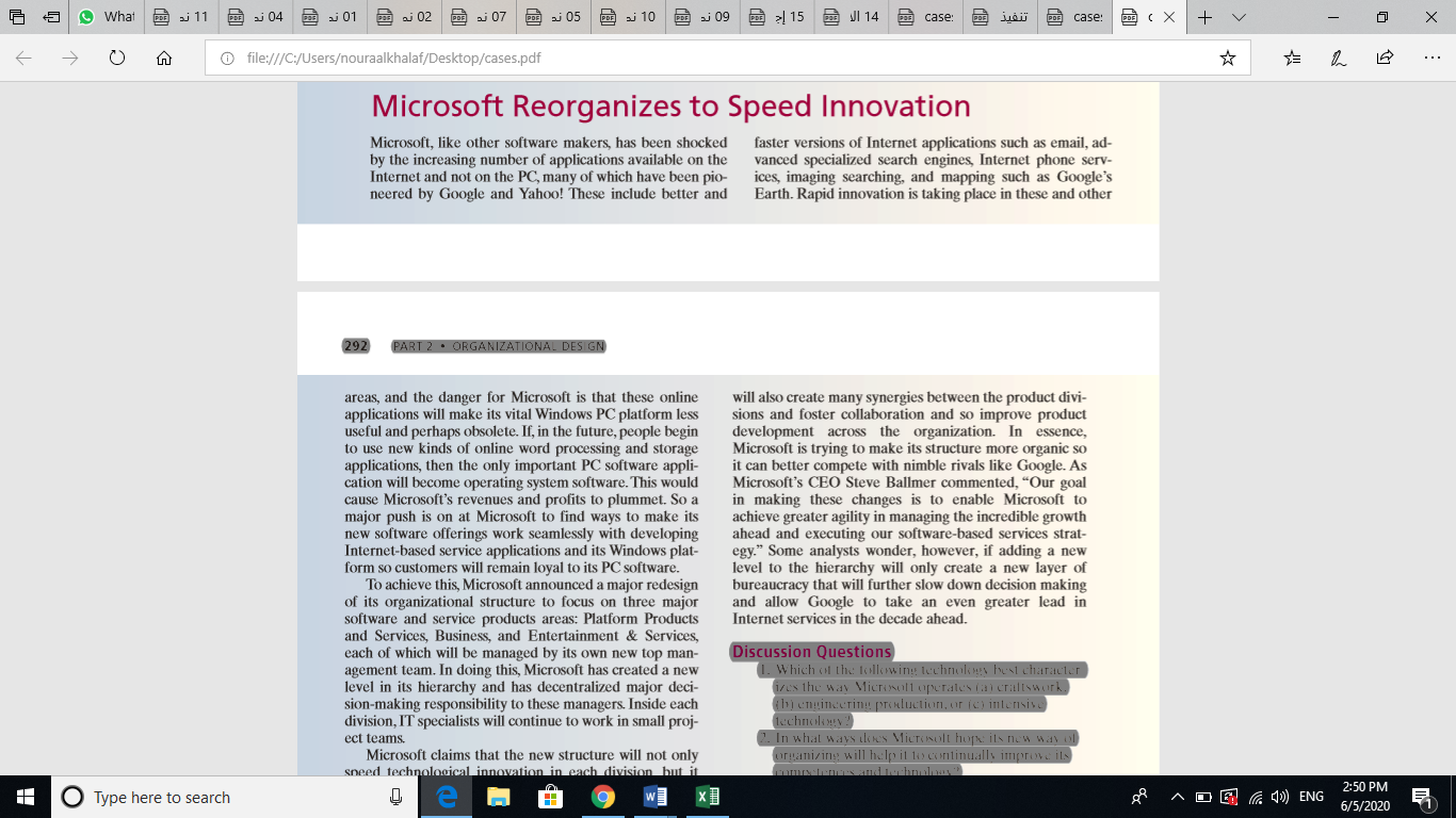 please read the case and answer the question. but