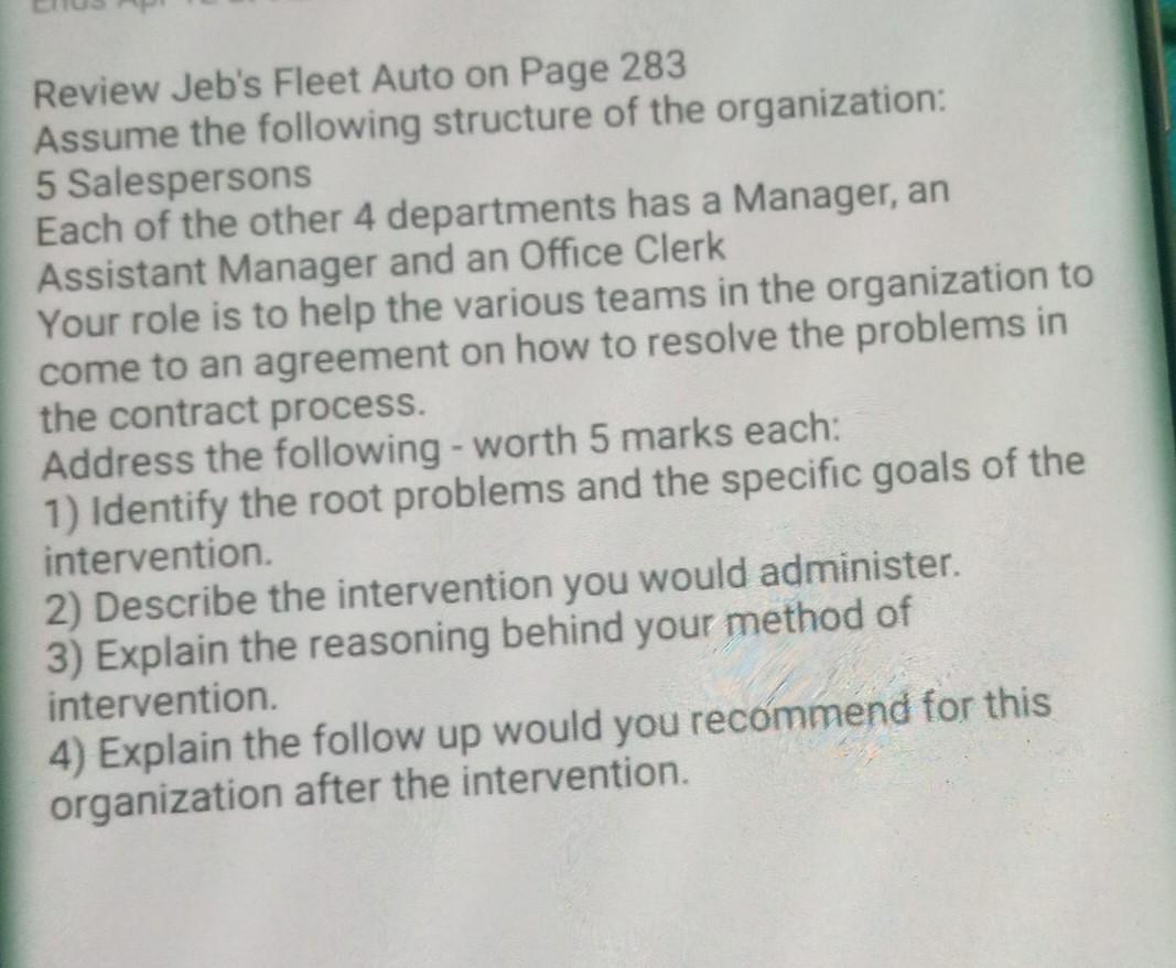 Exercise Team intervention (Facilitation and Team