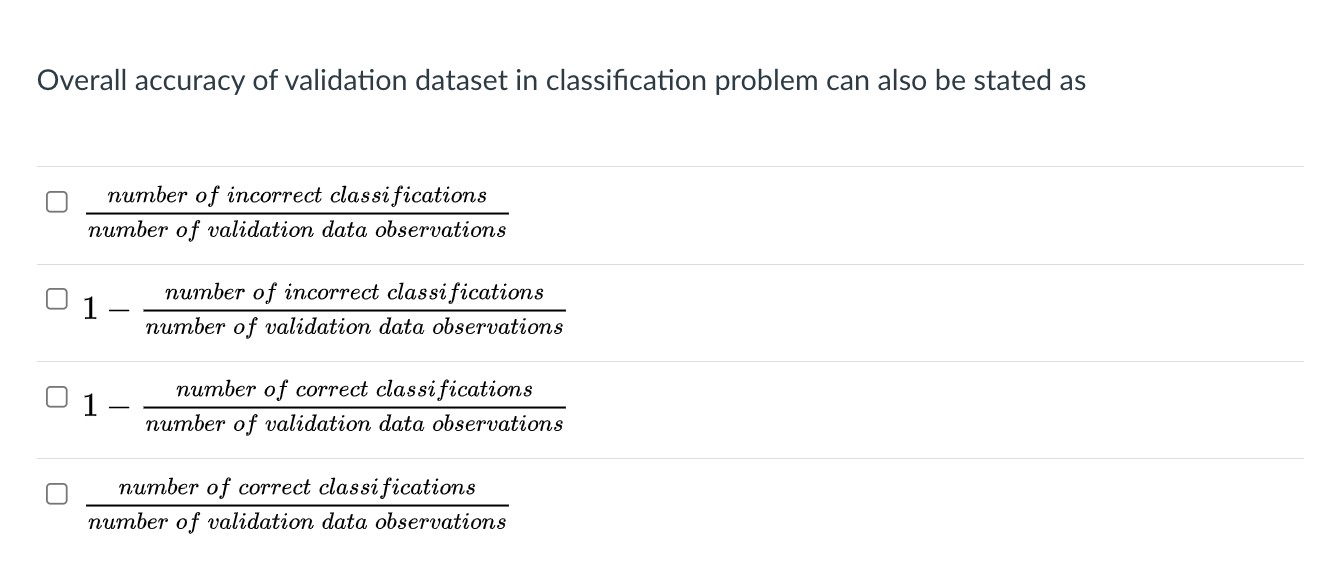 Overall accuracy of validation dataset in