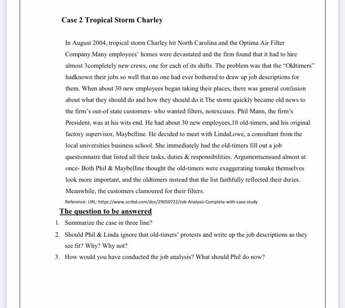 Case 2 Tropical Storm Charley In August 2004,