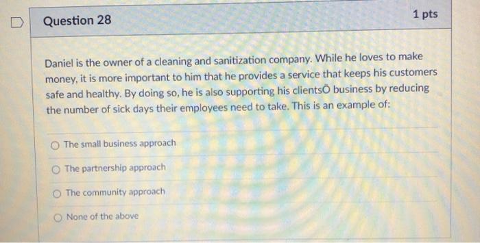 D Question 27 1 pts to frame, but to getting the