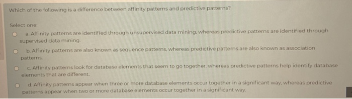 Which of the following is a difference between