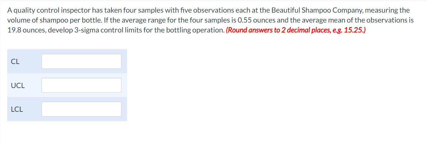 A quality control inspector has taken four