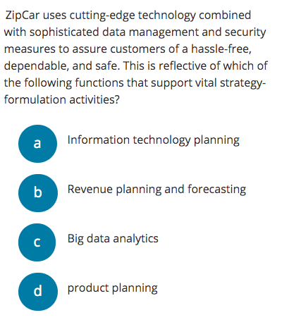 ZipCar's use of multiple technologies is unique,
