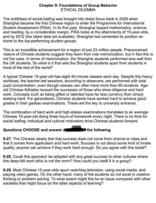 answer the three questions Chapter 9: Foundations