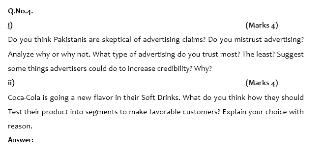 This question is related to Intro of Marketing