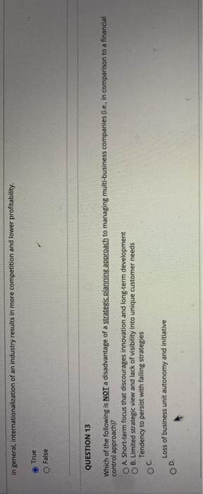 QUESTION 4 Despite the diversity of the goods and