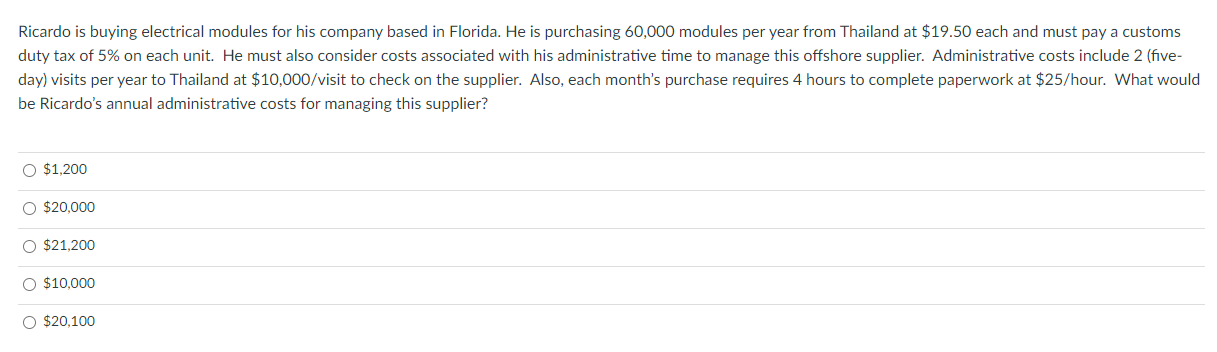 11 Ricardo is buying electrical modules for his