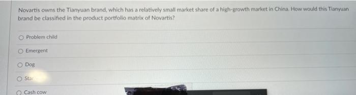 Novartis owns the Tianyuan brand, which has a