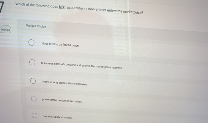 Which of the following does NOT occur when a new