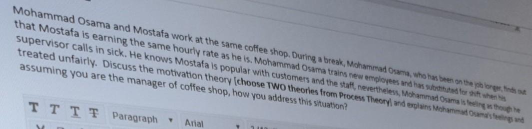 Mohammad Osama and Mostafa work at the same
