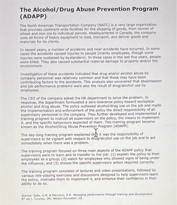 SHOULD NOT BE PARAPHRASED (ADAPP) The North