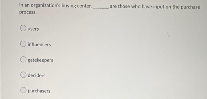 answer asap for a like In an organization's