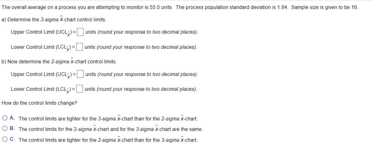 The overall average on a process you are
