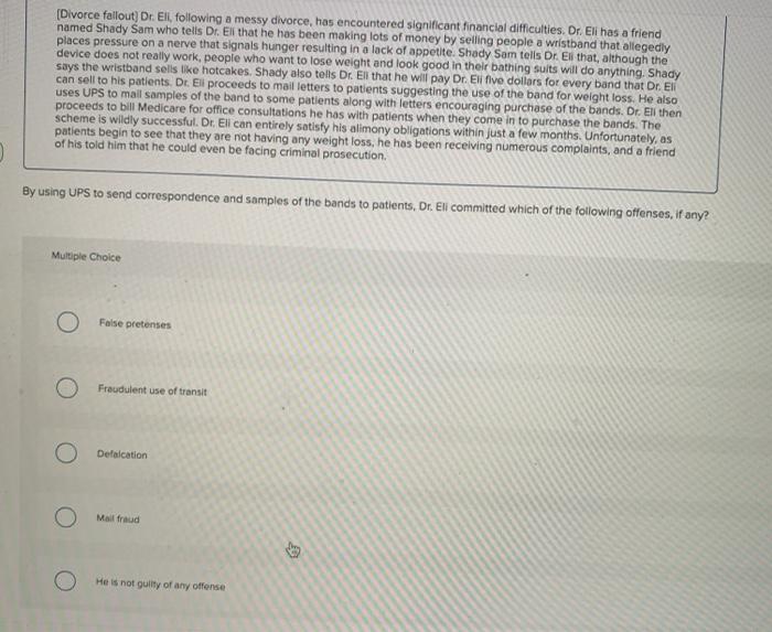 (Divorce fallout) Dr. Ell, following a messy