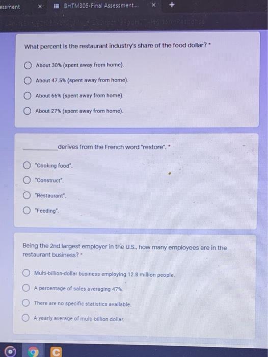 essment 13 BHTM305-Final Assessment.... What