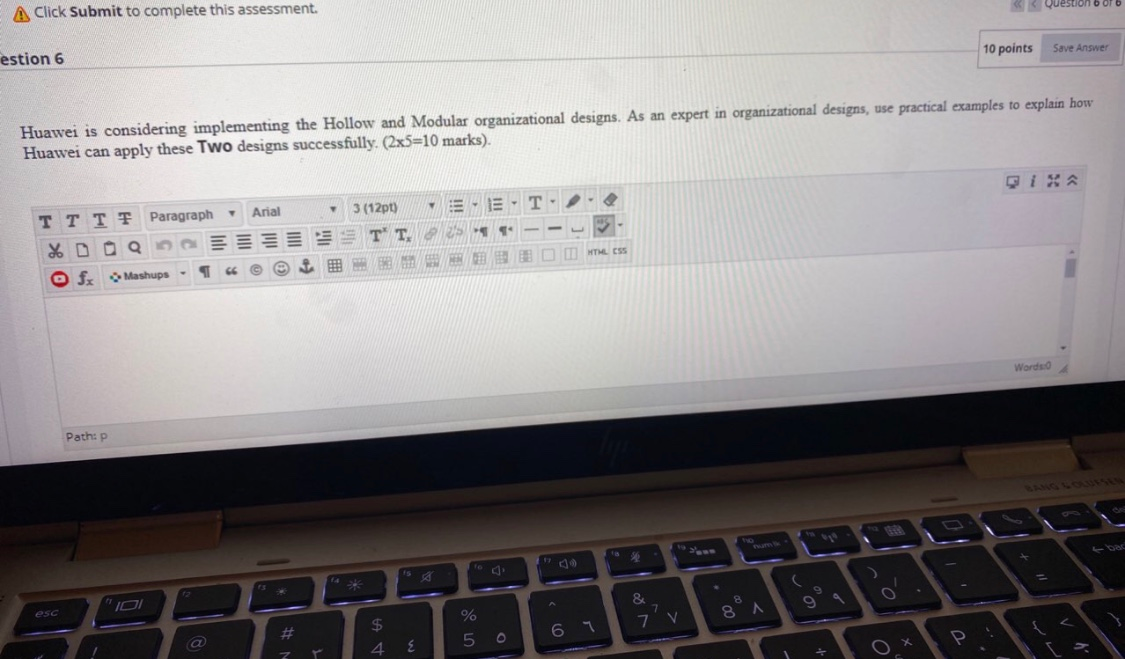 Question b of A Click Submit to complete this