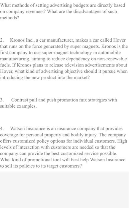 I need all answers answered please . What methods