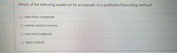 Which of the following would not be an example of