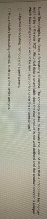 Super Technologies, Inc. faces a forecasting