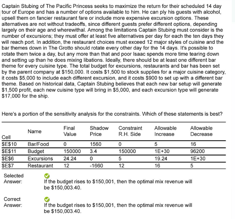 Captain Stubing of The Pacific Princess seeks to