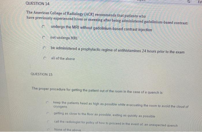 ly QUESTION 14 Ed The American College of