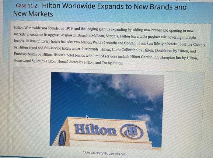 marketing please help Case 11.2 Hilton Worldwide