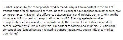 3. What is meant by the concept of derived