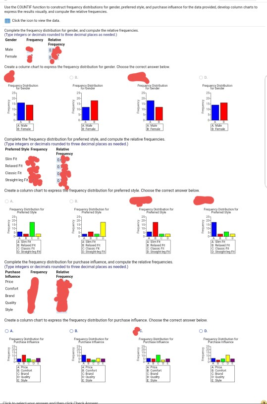 Use the COUNTIF function to construct frequency
