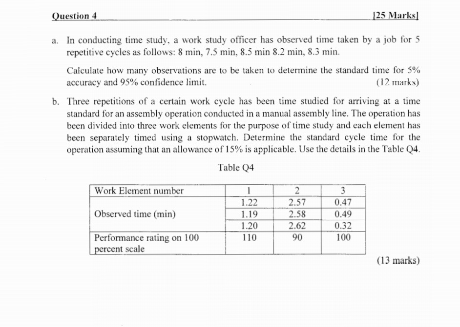 Please Provide Proper Solutions Question 4 [25