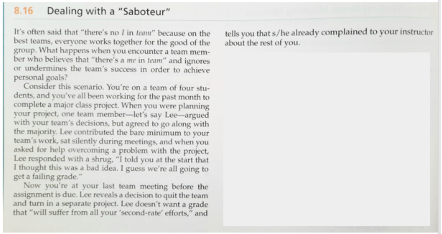 Using the case given, answer the following