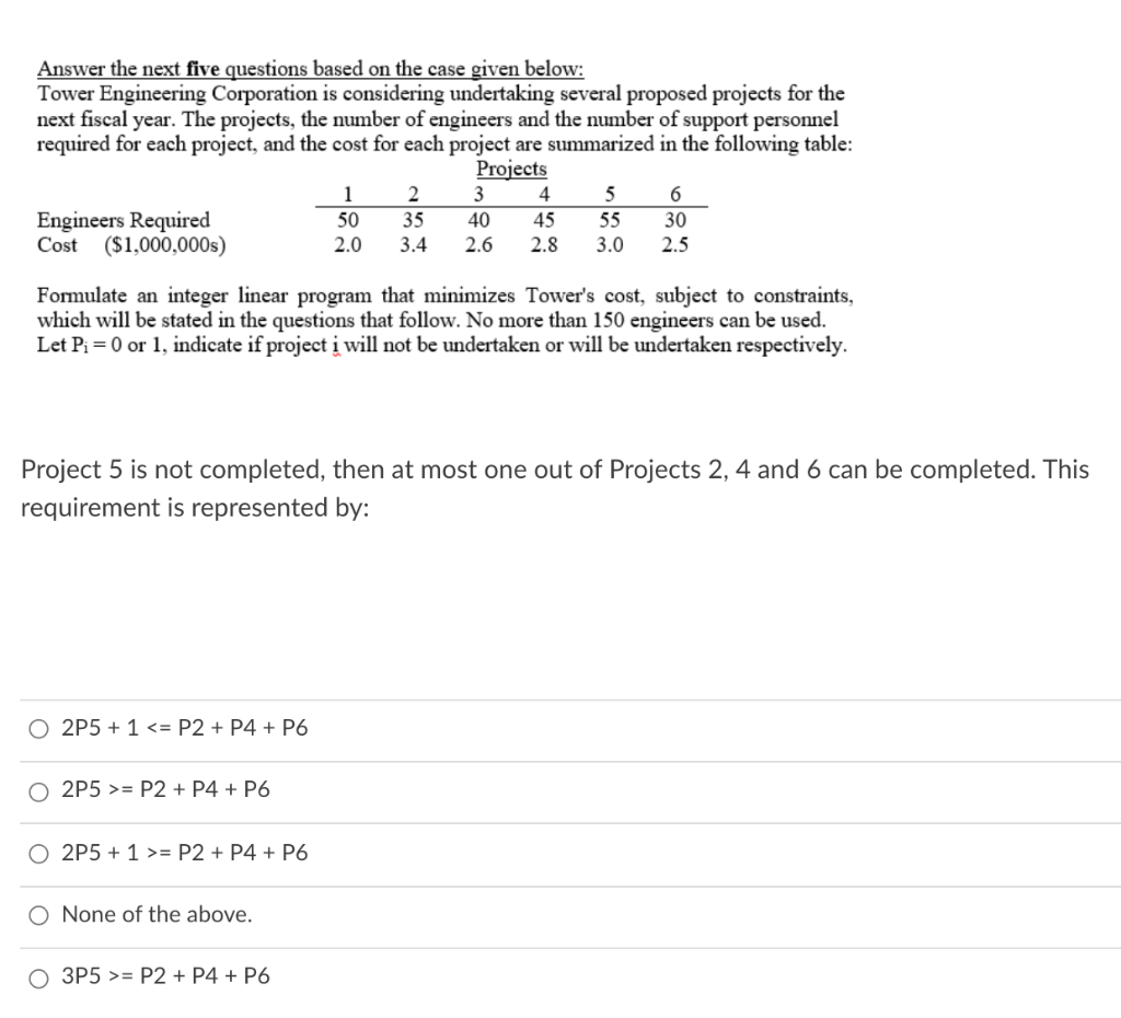 Answer the next five questions based on the case
