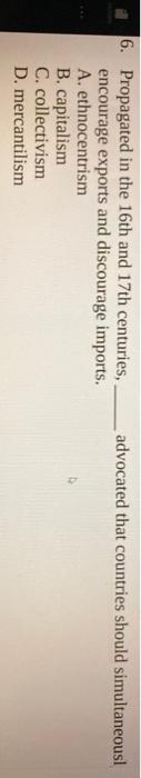advocated that countries should simultaneous! 6.