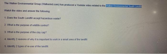 project management The Walker Environmental Group