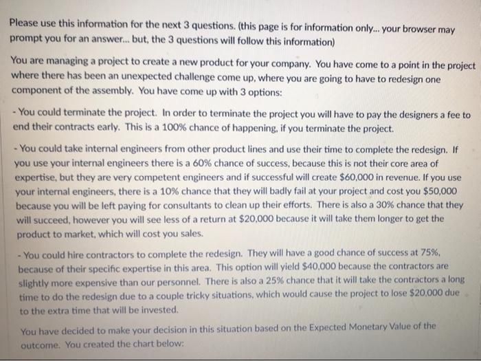 Please use this information for the next 3