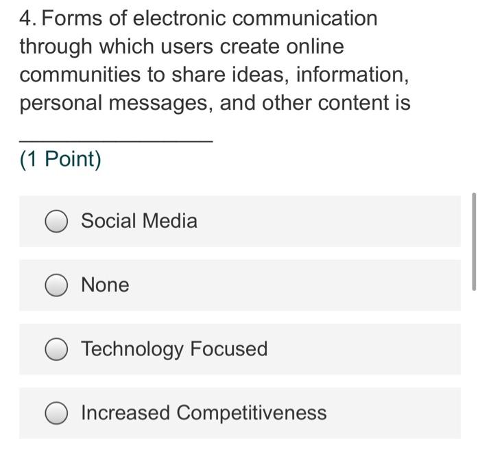 4. Forms of electronic communication through