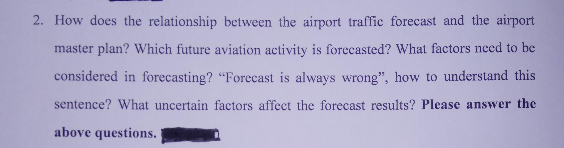 2. How does the relationship between the airport