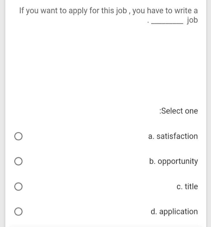 She is a bit nervous and Select one a. so am b.
