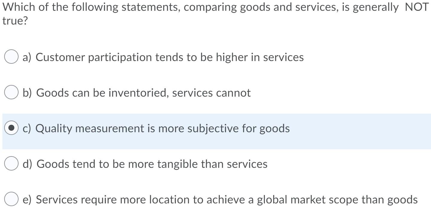 Which of the following statements, comparing