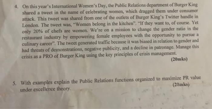 4. On this year's International Women's Day, the