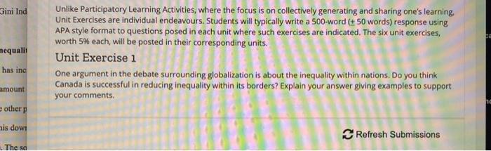 Gini Ind CE mequalit Unlike Participatory