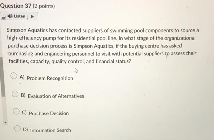 Simpson Aquatics has contacted suppliers of