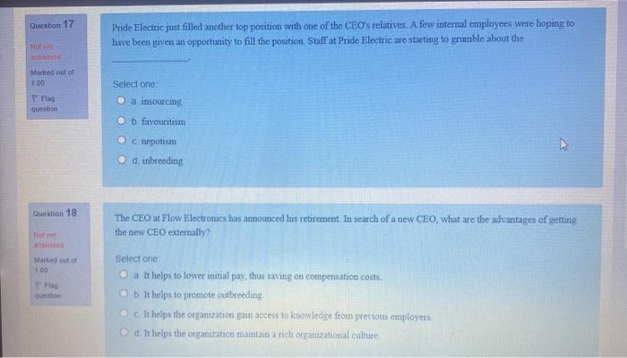 Question 17 Pride Electric just filled another